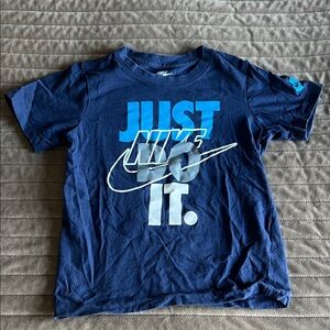 Nike Kids Navy Blue 'Just Do It' Tee